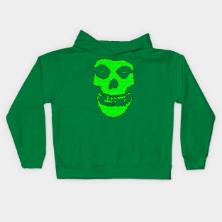 Crimson Ghost - Green Halloween Pumpkins Kids Hoodie